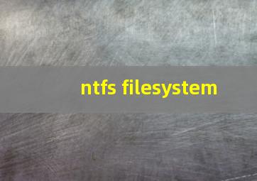 ntfs filesystem